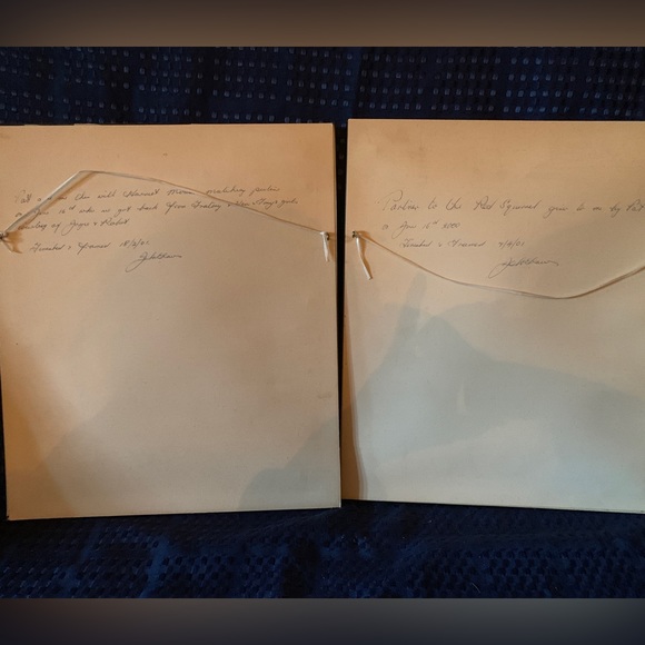 Two tapestries in frames no glass of forest animals - Picture 4 of 4